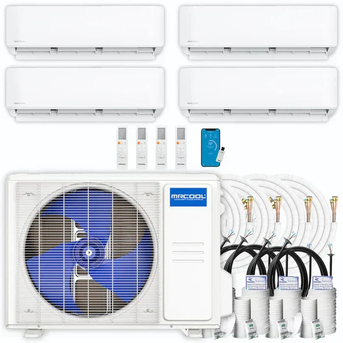 MRCOOL DIY 4th Gen Multi-Zone 4-Zone 48,000 BTU 21 SEER (9K + 9K + 9K + 18K) Ductless Mini-Split Air Conditioner and Heat Pump