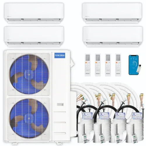 MRCOOL DIY 4th Gen Multi-Zone 4-Zone 48,000 BTU 21 SEER (9K + 9K + 9K + 24K) Ductless Mini-Split Air Conditioner and Heat Pump